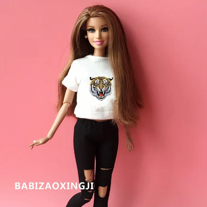 2 шт./компл. Прохладный 1/6 модные blyth кукольные одежда на каждый день футболка +