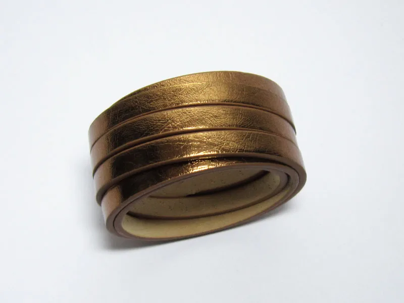

5x2mm Bright copper leather cord 5mm leather strips