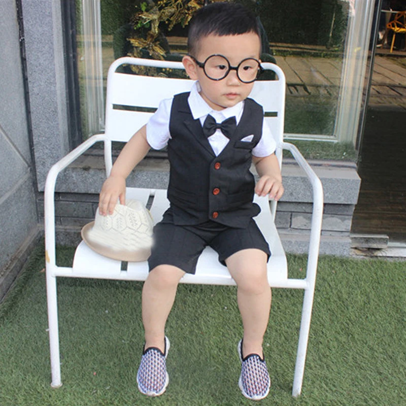 Комплект одежды для маленьких мальчиков новинка 2019 летняя детская официальная