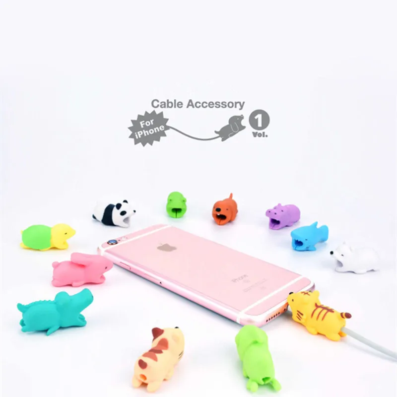 DROPSHIPPING Cable Management Protector Winder Animal Bite Shaped Tiger Dog Doll Toy 2*2*4cm | Игрушки и хобби