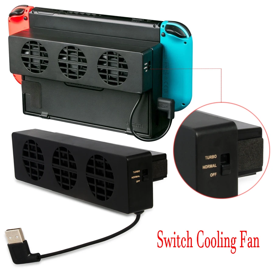 

Cooling Fan for Nintendo Switch NS Original Stand Game Console Dock Cooler with 3-Fan USB Cooling Fan for Nintend NS NX