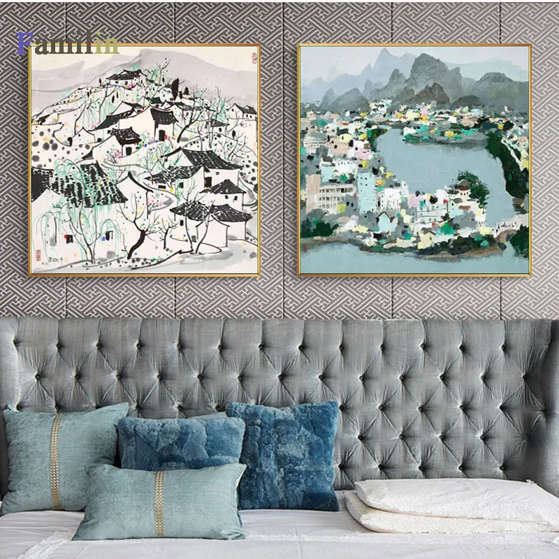 Wu Guanzhong мост современный абстрактный Черный Белый Фотофон ландшафтный | Отзывы и видеообзор