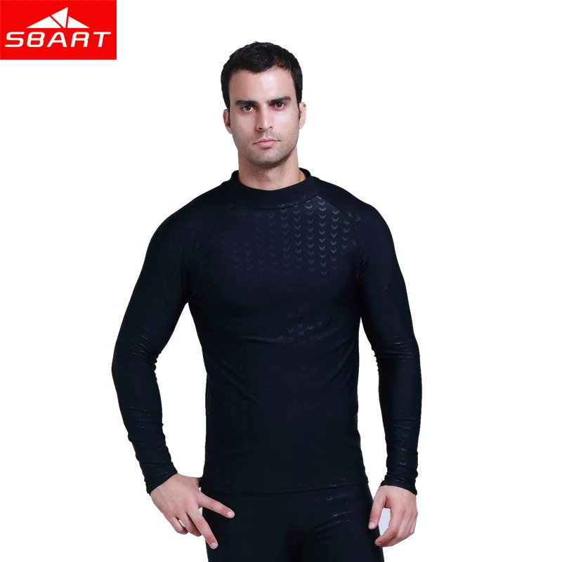 Мужские рубашки для плавания SBART с защитой от солнечных лучей длинным рукавом Upf 50
