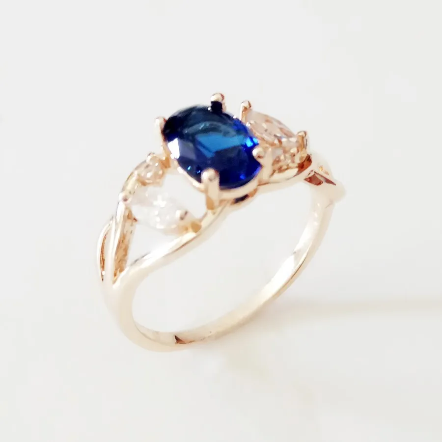Женское кольцо из розового золота 585 пробы с фианитами|wedding rings|women wedding ringfashion rings |