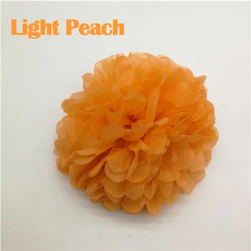 Light peach 15 шт. " 6" "(10 см 15 см 20 см) помпоны из оберточной бумаги свадебные декоративные разноцветные шары Свадебная вечеринка украшение дома - Цвет: Light peach