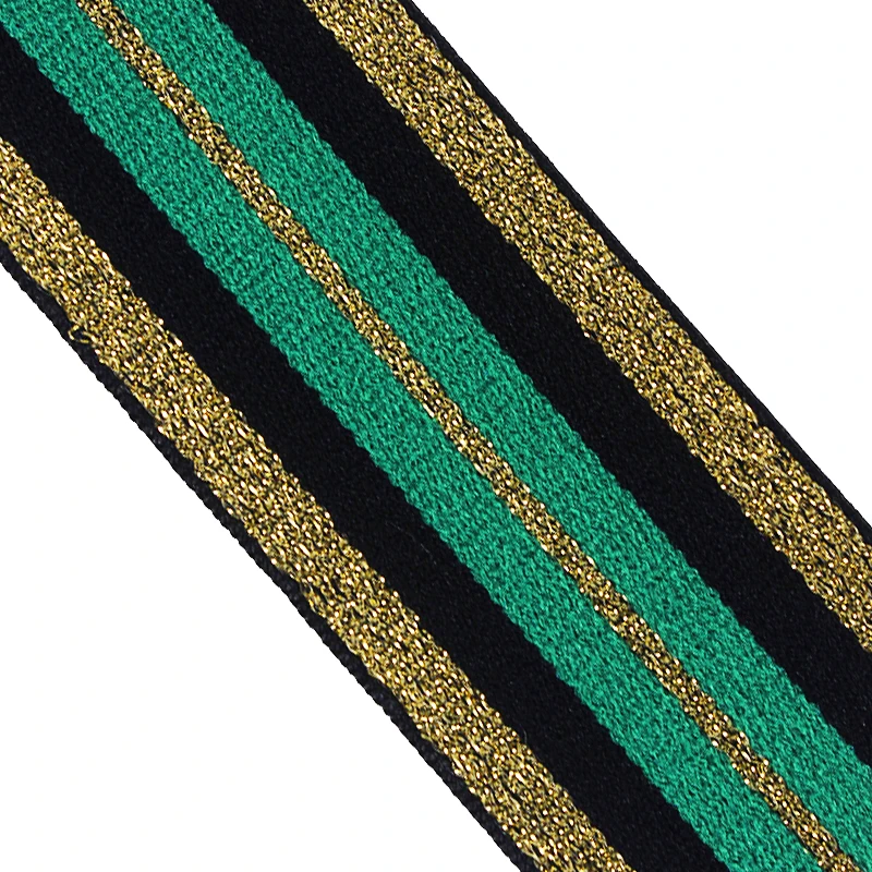 Лента эластичная золотистая декоративная 38 мм 20 ярдов T2400|elastic webbing band|elastic webbingwebbing