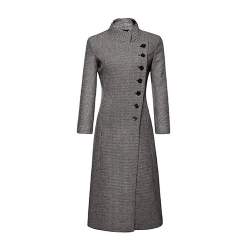 Шерстяное пальто для женщин 2020 весна и осень Женская куртка из твида размера плюс