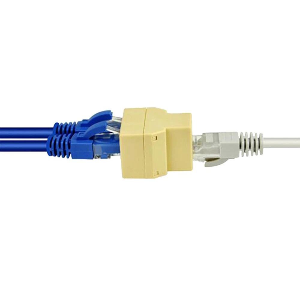 5 PCs RJ45 Female Splitter Connector Adapter 1 To 2 Ways LAN Ethernet Cord Network Cable Computer Cables Connectors | Компьютеры и