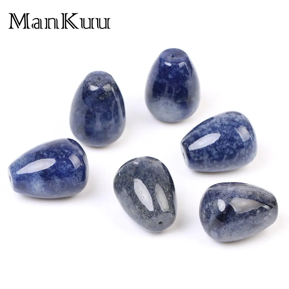 Mankuu 18*24 мм капли воды Глубокие бусины из синего камня высококачественное