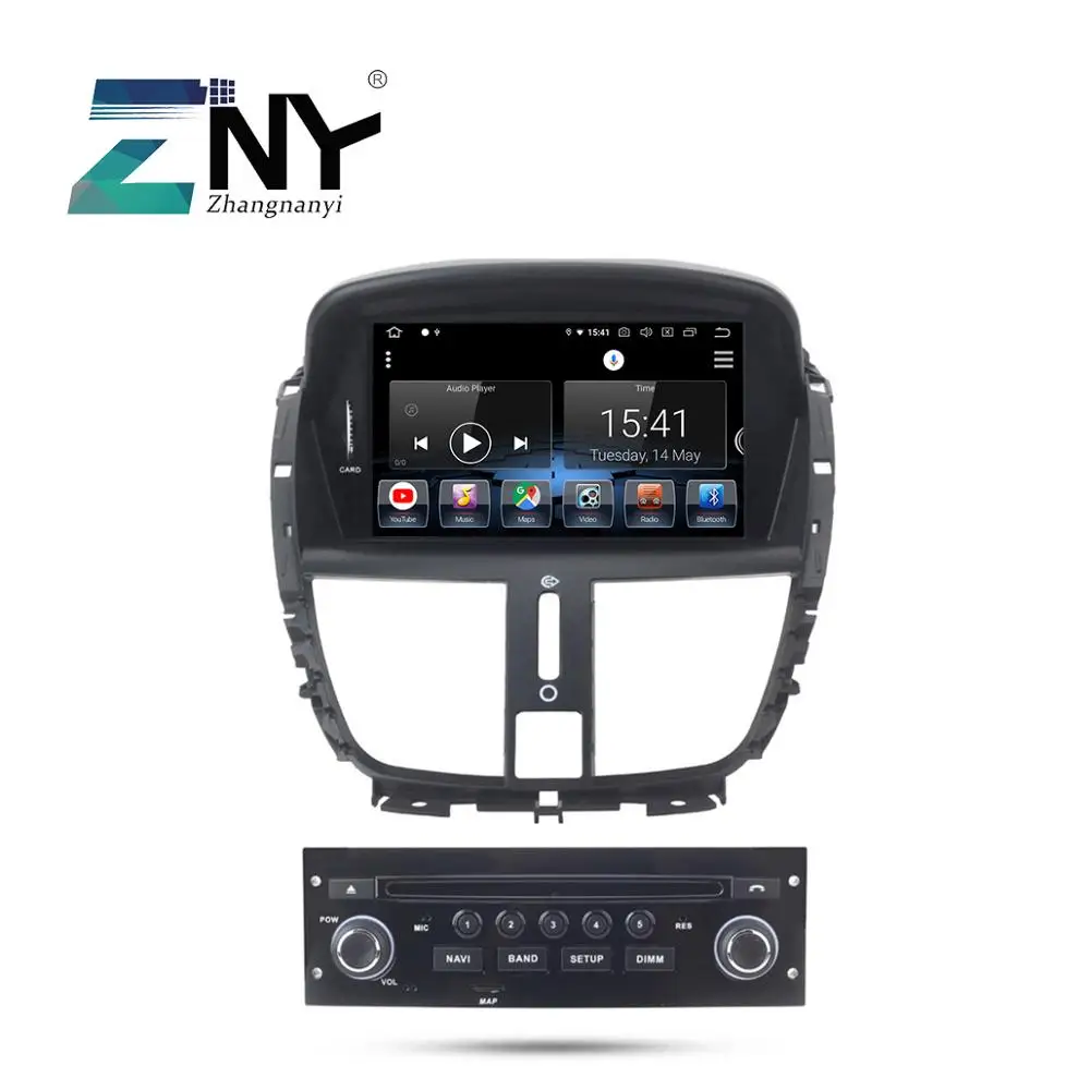 7 &quotips Android 9 0 автомобильный DVD Стерео Авторадио для peugeot 207 2008 2014 FM BT Аудио Видео