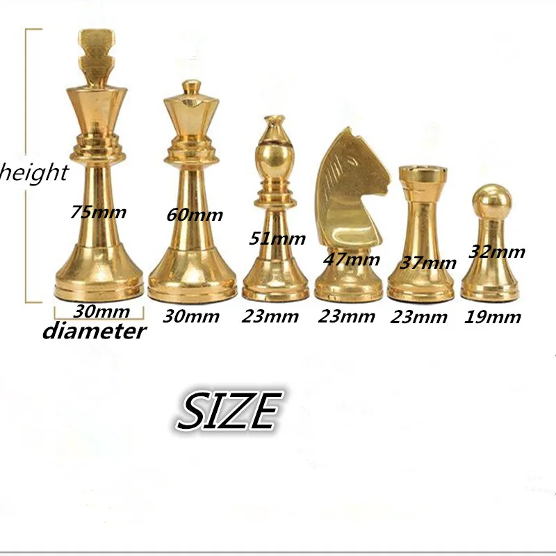 

Foreign Trade New High-grade Metal Chess Set Large Chess Western European Chess Board 38cm*38cm*5.5cm