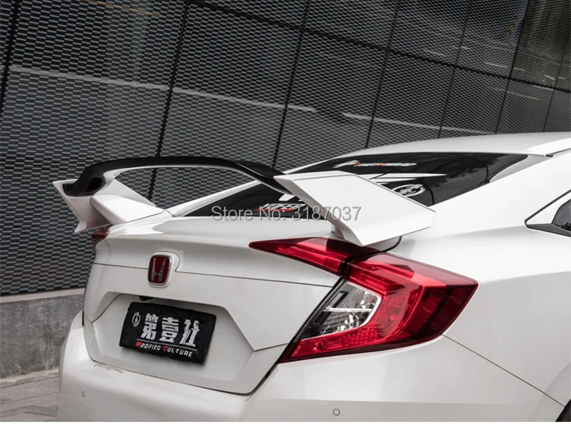 Чехол для Honda Civic Hatchback 2017 -2019 Type-R АБС-пластик Неокрашенный задний спойлер на крыло