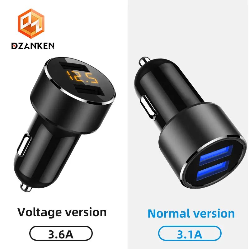 Автомобильное двойное USB зарядное устройство прикуриватель разветвитель