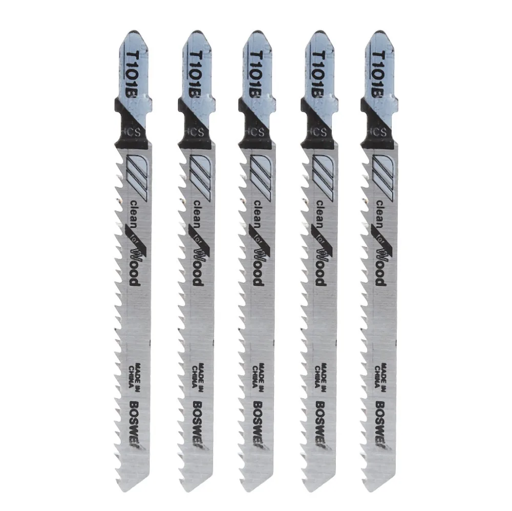 Фото 5 Pcs T101B HCS 100mm Jigsaw Blade Clean For Wood T-Shank Jig Saw Blades Инструменты 5 Pcs T101B HCS 100mm Jigsaw Blade Clean For Wood T-Shank Jig Saw Blades Инструменты