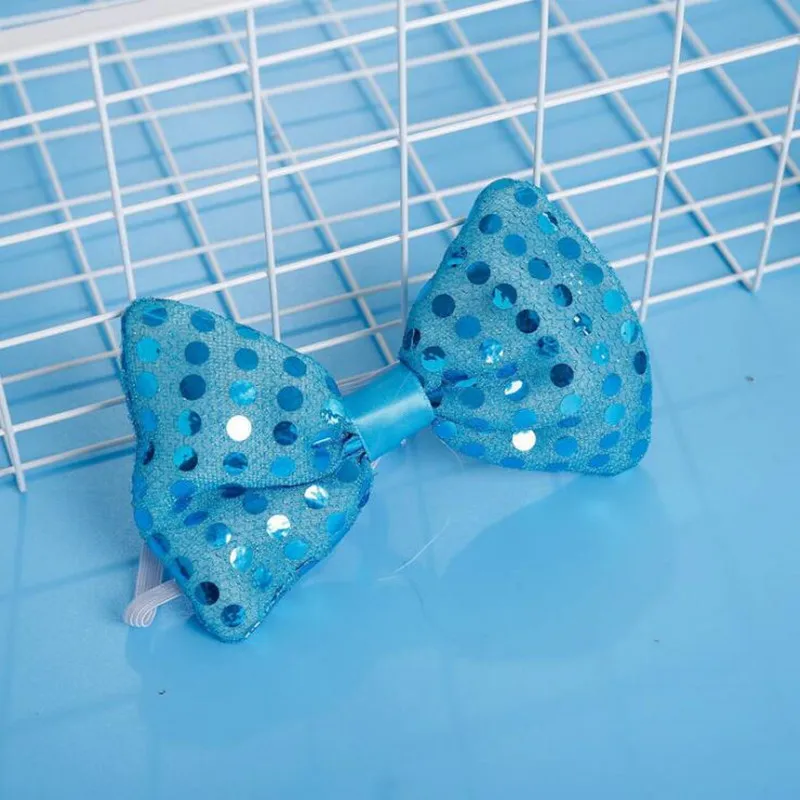 blue bow Взрывная голова светодиодный светильник мигающий вьющиеся волосы парик вентиляторы светящиеся волосы оплетка очки мигающий лук маска для глаз день рождения принадлежности - Цвет: blue bow