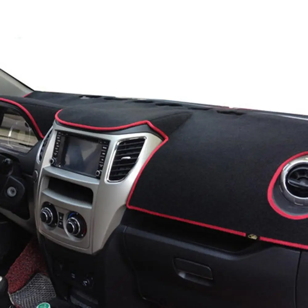 black red line Темный коврик, накладка на приборную панель автомобиля, автомобильный светильник, панель прибора, Солнцезащитная панель, автомобильная панель, теневая Накладка для Vios - Название цвета: black red line