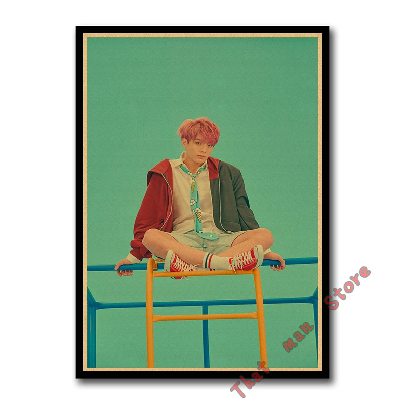 Kpop bangtan постер с прозрачным изображением настенные наклейки для украшения дома
