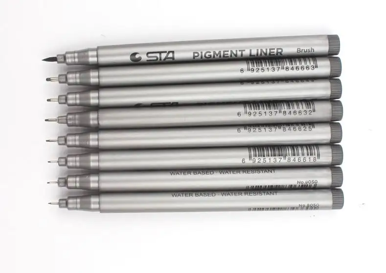 Игла для рисования ручка мультфильм искусство крючок мелкая точка линии карандаш