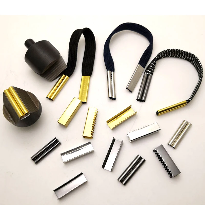 7.5X25mm Flat Toothed Shoelace Head Replacement Aglets Tips for DIY Shoelaces Metal Head Shoe Rope Decorations