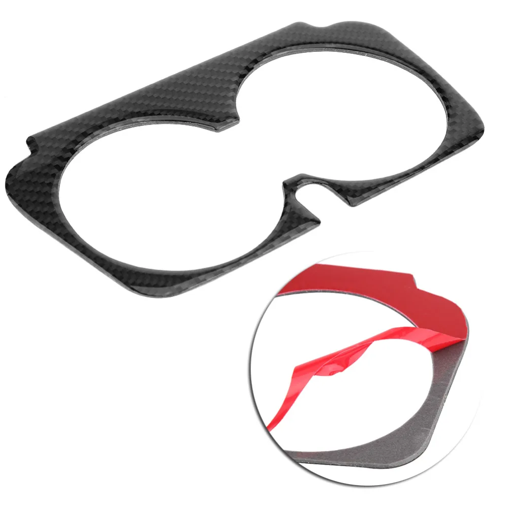 Car Auto Carbon Fiber Cup Holder Frame Trim Sticker for Mercedes Benz C Class W205 C180 C300 GLC Accessories | Автомобили и