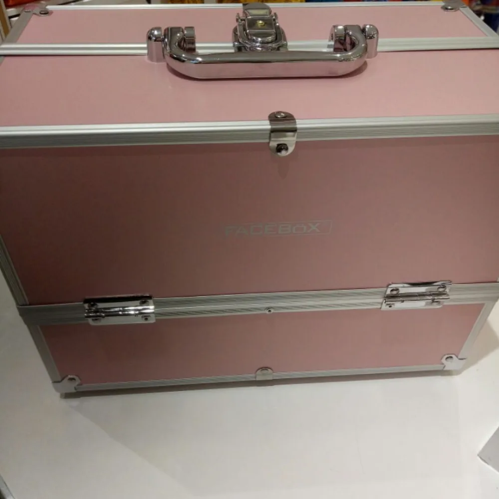 FB102P алюминиевая косметичка с внутренним трехслойным подносом Розовый Модный