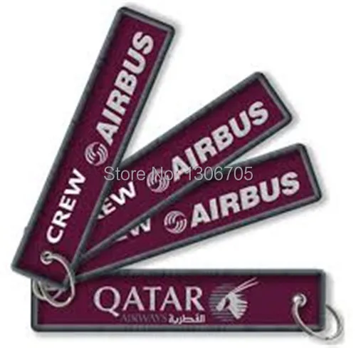 Qatar Airbus Flight Crew брелок с вышивкой 13x2 8 см 100 шт. в партии|flight crew|flight crew keychainflight airbus |