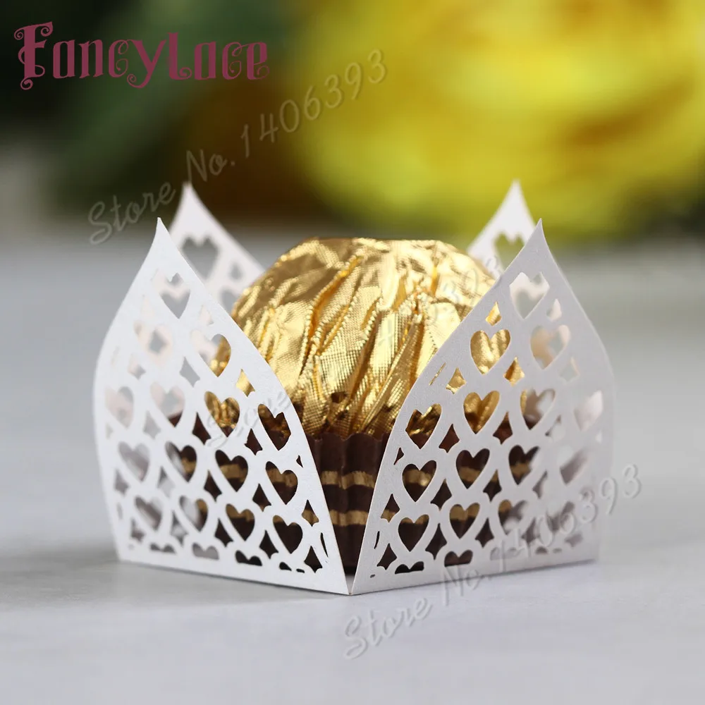2017 New diy Items Love Heart Chocolate Holder Wedding Decoration Paper Candy Wrappers Create a Romantic Party Atmosphere 25pcs | Дом и сад