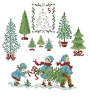 Набор для вышивки крестиком, для рукоделия, 11CT  14CT, Рождественская елка