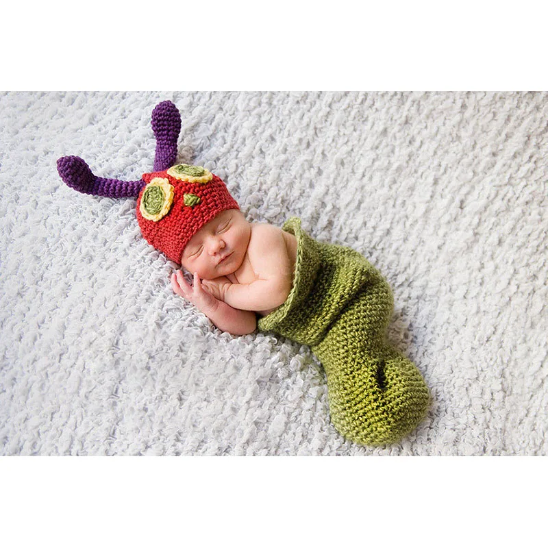 Newborn Yellow Little Chick Chicken Cosplay Costumes for Baby Photo Props Handmade Knitted Gift Sleeping Bag | Детская одежда и