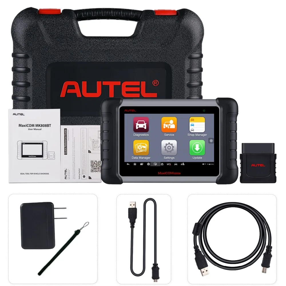 Autel MaxiCOM MK808BT OBD2 автомобильный диагностический инструмент сканер для автомобилей Авто ECU программист ключ OBD2 разъем автомобильные инструменты для стетоскопа