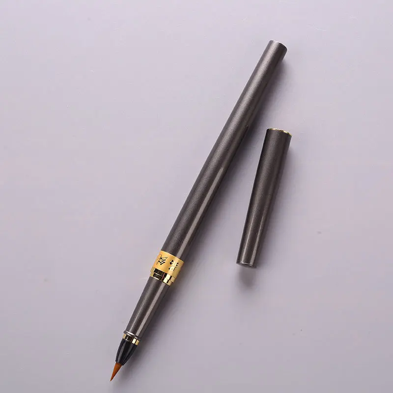 1pcs Soft head pen calligraphy style brush practice Word new tap water can plus ink small Regular script Random Color | Канцтовары для