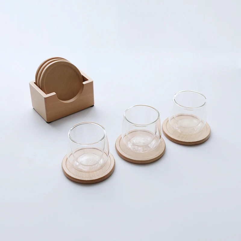 Подставка для кофейной чашки черного ореха|wood coasters|insulation padcoaster coffee |