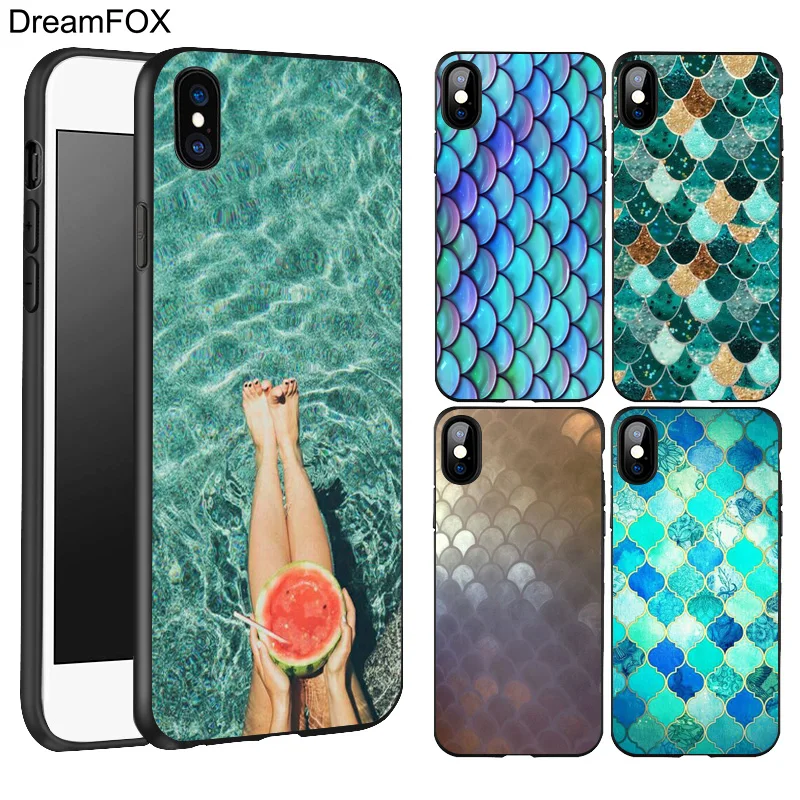 DREAMFOX L207 мандалы Русалка Черный Мягкий ТПУ силиконовый чехол для Apple iPhone 11 Pro XR XS Max X