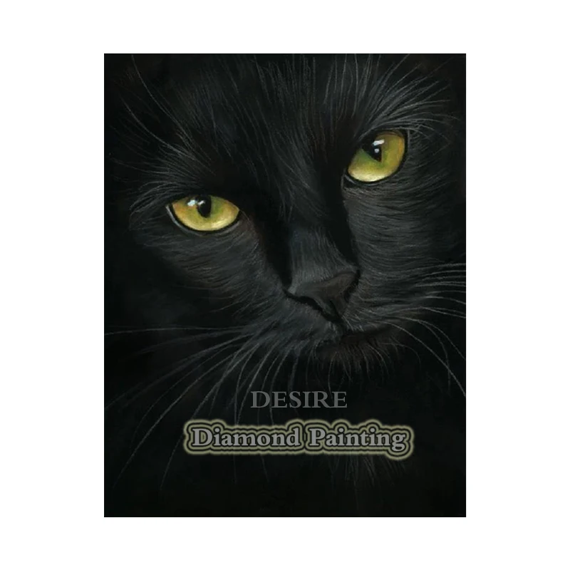 Желание черная кошка алмазная живопись 5D сделай сам вышивка крестом бисером