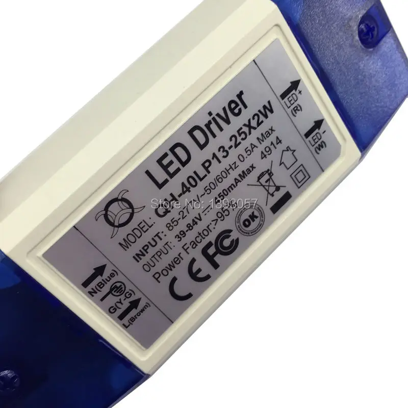 Светодиодный драйвер высокой мощности для прожектора 1 шт. 13 25x2 Вт Φ 430 ма 450 мА 30 40