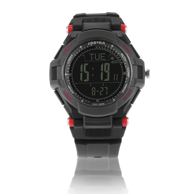 Spovan спортивные часы высотомер цифровой Мужская мода наручные восхождение компас
