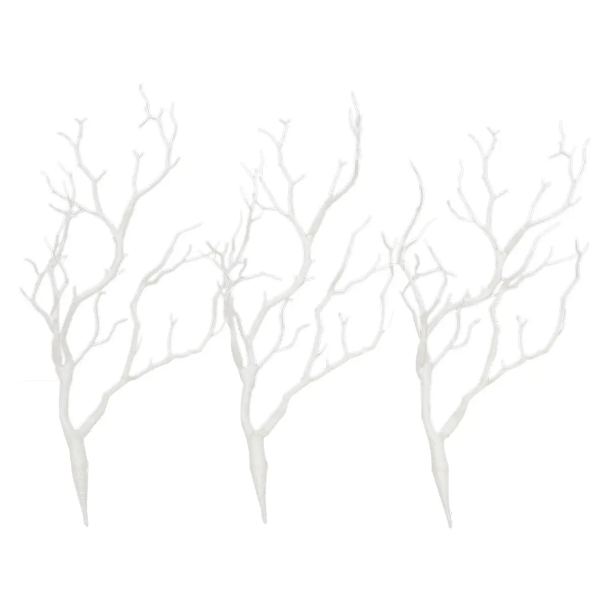 3 х Искусственные белые сухие ветки деревьев для украшения свадебной