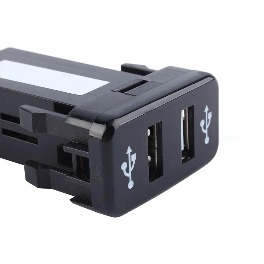 Двойной USB автомобильный телефон PDA DVR зарядное устройство адаптер 2.1A DC 12V w/предохранитель для Toyota Vigo двойное автомобильное зарядное устройство