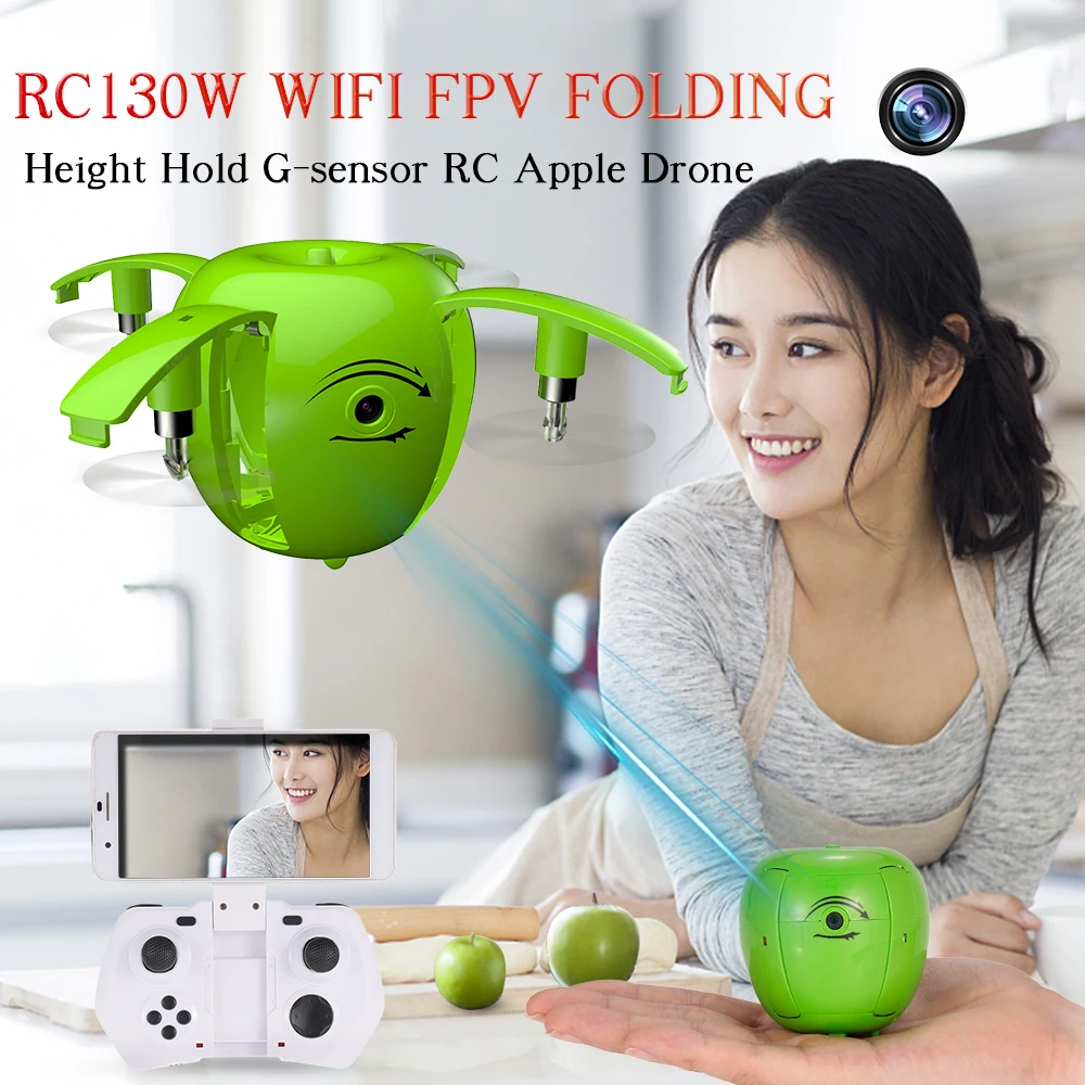 130 Вт 720P 0.3MP камера Дрон Wifi FPV Apple высота удержания g сенсор складной селфи RC