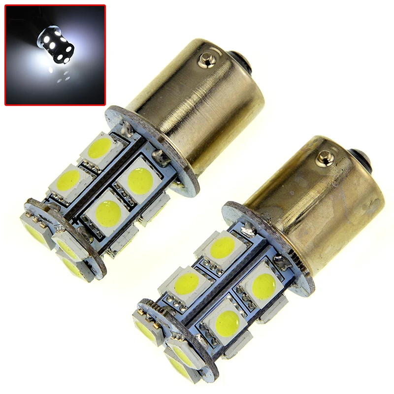 2 шт. P21W BA15s 1156 5050 SMD 13 светодиодные лампы для автомобильных фар (источник света