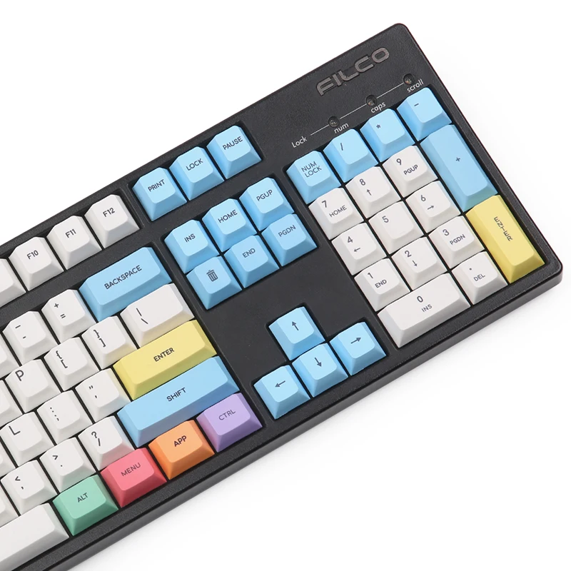Мел рукав keycap124 клавиши pbt cherry mx механическая клавиатура keycaps краситель subbed