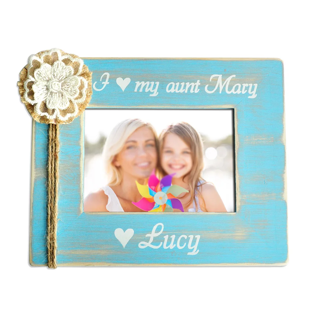 

Personalized Aunt Photo Frame,Auntie Picture Frame,Wood Photo Frame,Gift for Her,Birthday Gift