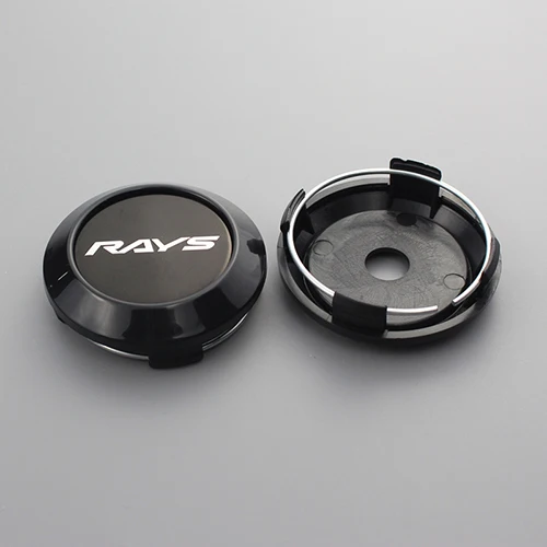 black rays black cap Ком 64/60 мм зажим для стайлинга автомобилей Япония волк колеса центральный колпачок набор из 4 voiture пыленепроницаемый hoodf для лучей волк te37 со стальным кольцом - Цвет: black rays black cap