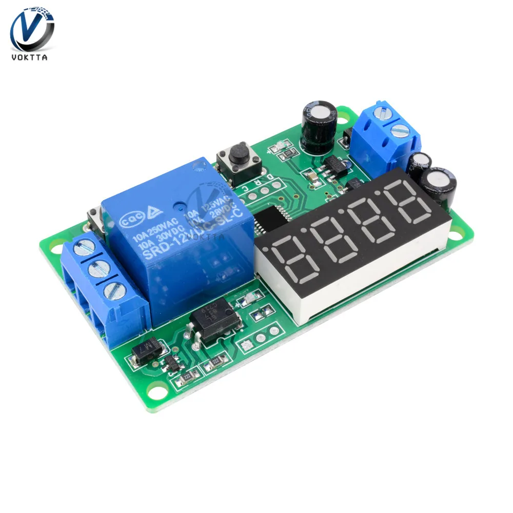 12V Timer Relay Digital LED Display Multifunction Electricity Delay Time Control Board Switch Self-lock Cycle Module | Обустройство