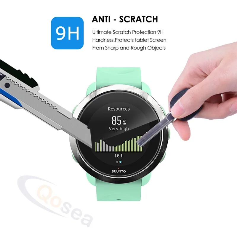 Qosea закаленное Стекло для Suunto 3 Фитнес Экран протектор 9 H ультра тонкий прозрачный