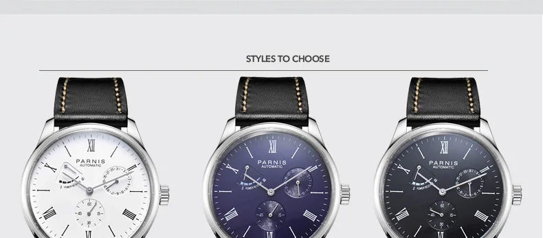 Parnis дайвер резерв автоматические часы механические с автоматическим заводом мужские часы mekanik kol saati relogio automatico