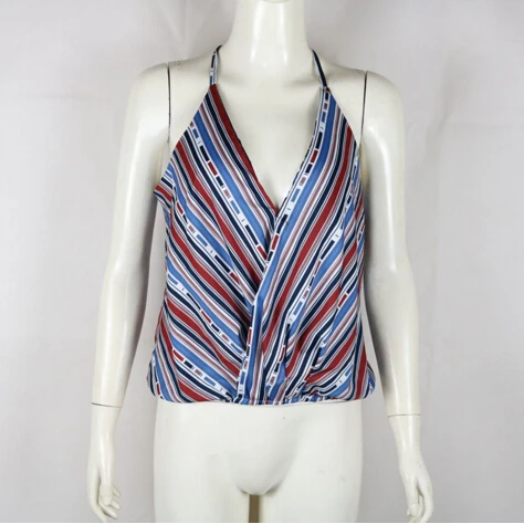 Женский топ без рукавов с глубоким V-образным вырезом | Женская одежда