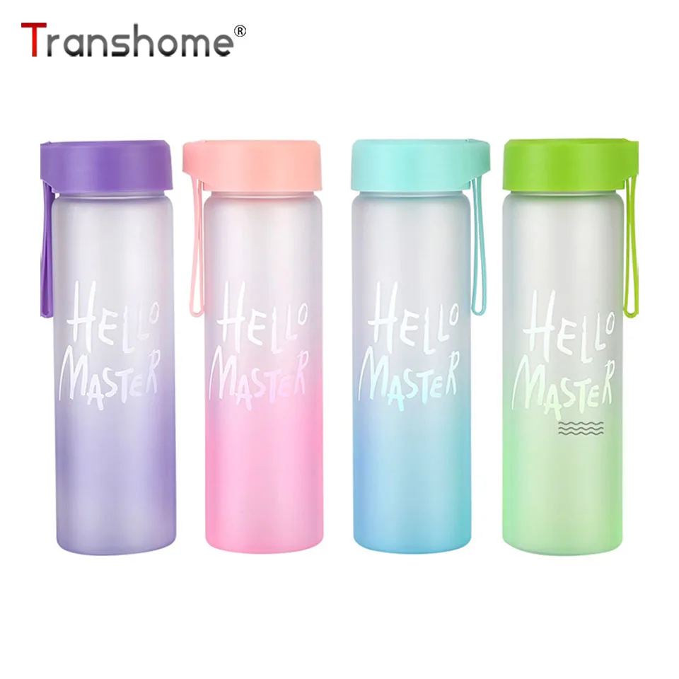 Transhome пластиковая бутылка для воды Bpa Free Цветные бутылки с молоком 500 мл