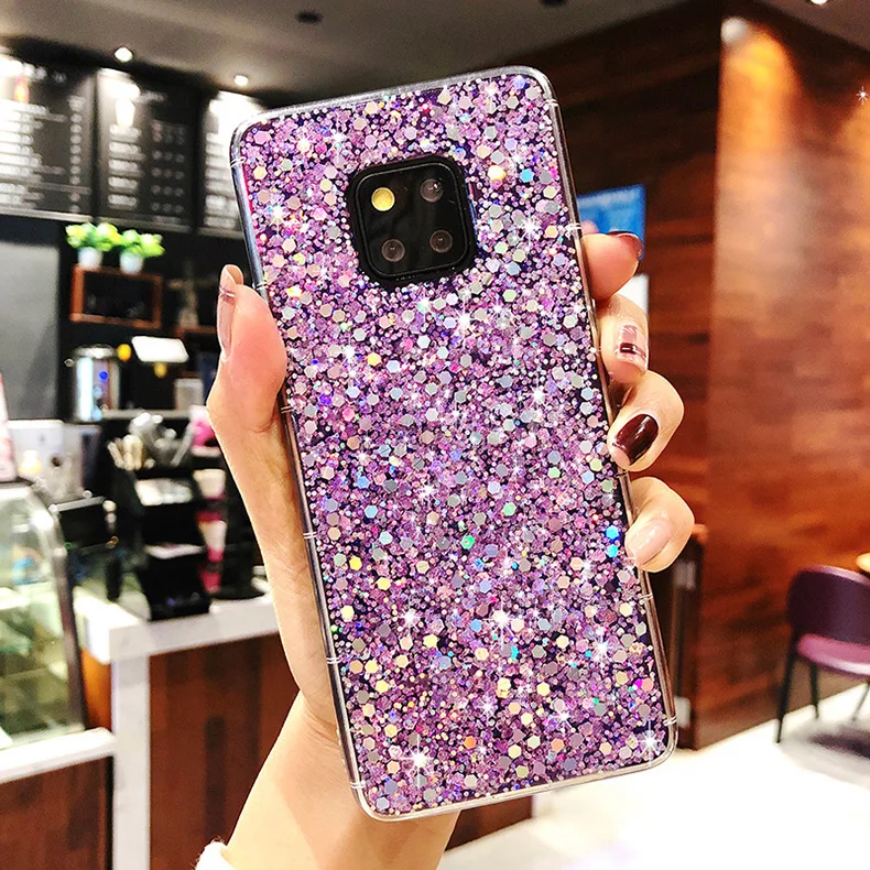 Блеск Блестящий Мягкий ТПУ чехол для huawei Коврики 20 10 P20 P10 P30 lite Pro Nova 3 3i 4 на Honor 7A 8X9 вид 10 чехол