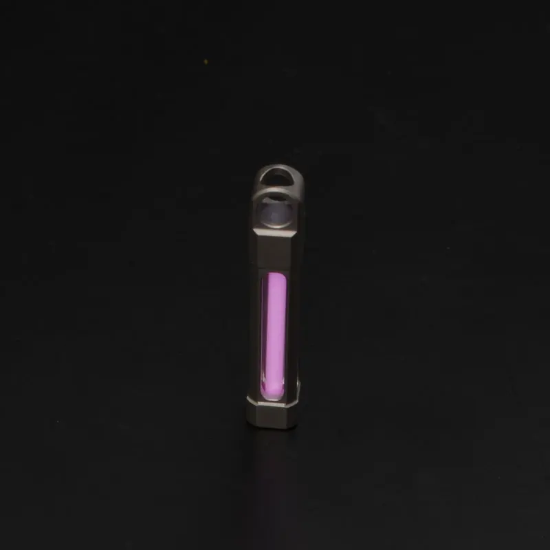 Pink Самосветящийся 25 лет в сфере производства titanium сплав Тритий газовая лампа кольцо для ключей спасательные аварийный светильник для подарка тритиевая лампа - Цвет: Pink